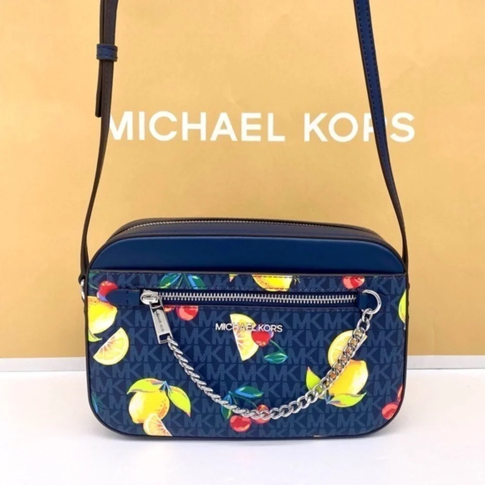 Michael Kors Large EW Zip Chain Crossbody Bag Admiral